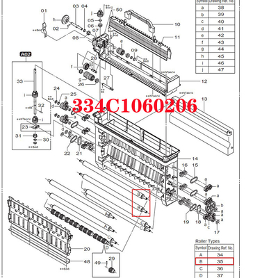 334C1060206富士は550/570のminilabの部品のローラー中国新しく作った サプライヤー