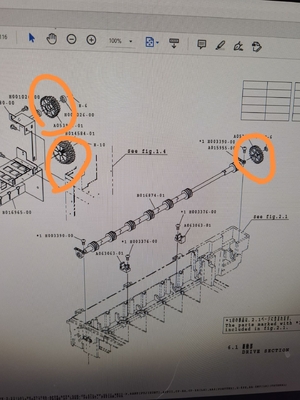 Noritsu QSS29 Minilabギヤのための改良された部品A053917-01 + B014584-01 + A093909 サプライヤー